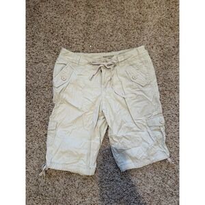 Sonoma Life + Style Khaki Cargo Bermuda Shorts Tan Cotton Size 10